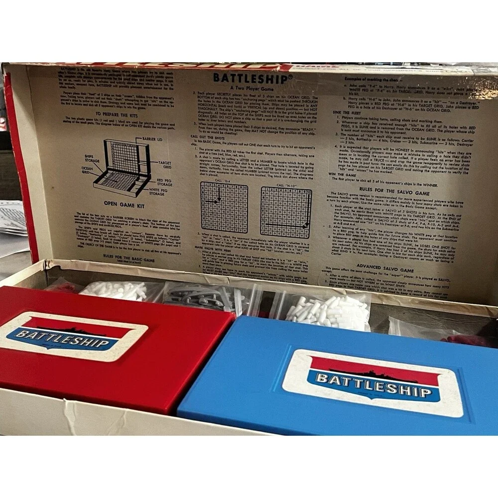 1971 Battleship Game by Milton Bradley Complete in Good Condition